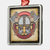 Nordic Viking Warrior Ax Norsperma gepersonaliseer Metalen Ornament (Links)