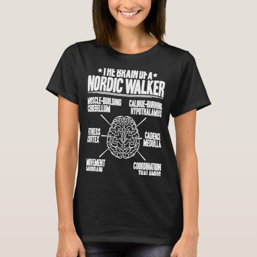 Nordic Walker Typical Brain Nordic Walking T-shirt (Voorkant)