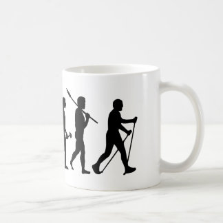 Nordic Walking Evolutionstheorie des Gehens Koffiemok