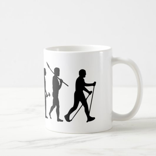 Nordic Walking Evolutionstheorie des Gehens Koffiemok (Rechts)