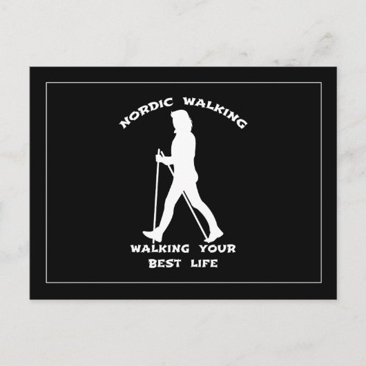 Nordic Walking - je beste leven leiden Briefkaart (Voorkant)
