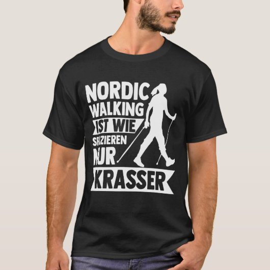 Nordic Walking Walking Hiking Jogging Nordic Walki T-shirt (Voorkant)