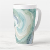 Nordic waterverf swirl latte mok (Rechterhoek)