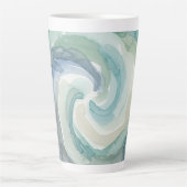 Nordic waterverf swirl latte mok (Voorkant)