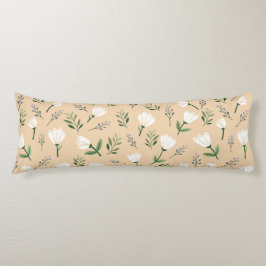 Nordic white Floral Lichaamskussen