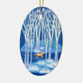 Nordic Winter Fjord Horse Keramisch Ornament (Links)