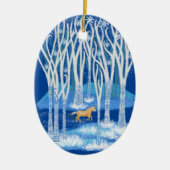 Nordic Winter Fjord Horse Keramisch Ornament (Voorkant)