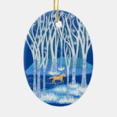 Nordic Winter Fjord Horse Keramisch Ornament (Achterkant)