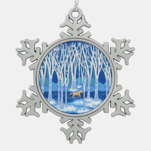 Nordic Winter Fjord Horse Ornament (Voorkant)