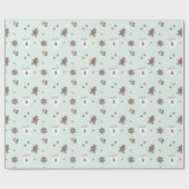 Nordic Winter Kerstfeestay Village Cadeaupapier (Vlak)