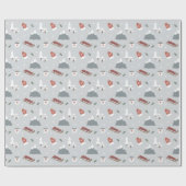 Nordic Winter Kerstfeestay Village Cadeaupapier (Vlak)