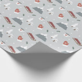 Nordic Winter Kerstfeestay Village Cadeaupapier (Hoek)