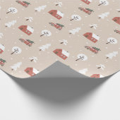 Nordic Winter Kerstfeestay Village Cadeaupapier (Hoek)