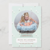 Nordic Winter New Baby Eerste Kerstmis Snowglobe Feestdagenkaart (Voorkant)