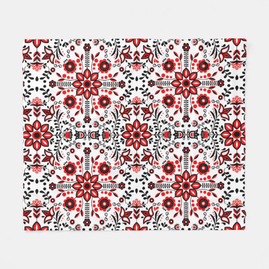 Nordic Winter Scandinavian Pattern Fleece Deken (Voorkant (Horizontaal))