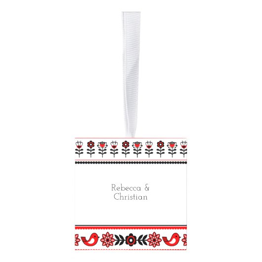 Nordic Winter Scandinavian Pattern Personalized Decoratie (Rechts)