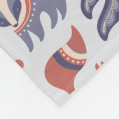 Nordic Winter Scandinavian Pattern Personalized Fleece Deken (Hoek)