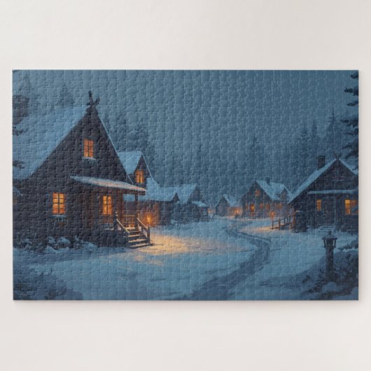 Nordic Winter Village Jigsaw Puzzle Legpuzzel (Horizontaal)