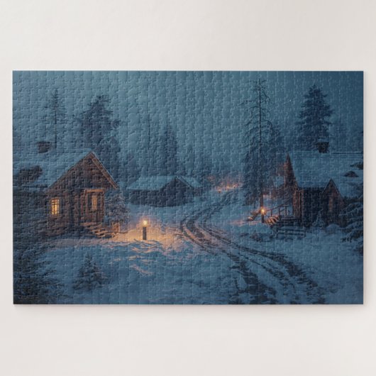 Nordic Winter Village Jigsaw Puzzle Legpuzzel (Horizontaal)
