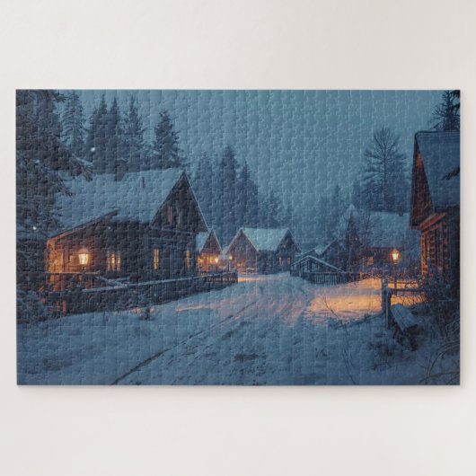 Nordic Winter Village Jigsaw Puzzle Legpuzzel (Horizontaal)