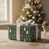 Nordic Winter Wonderland Seamless Pattern Cadeaupapier