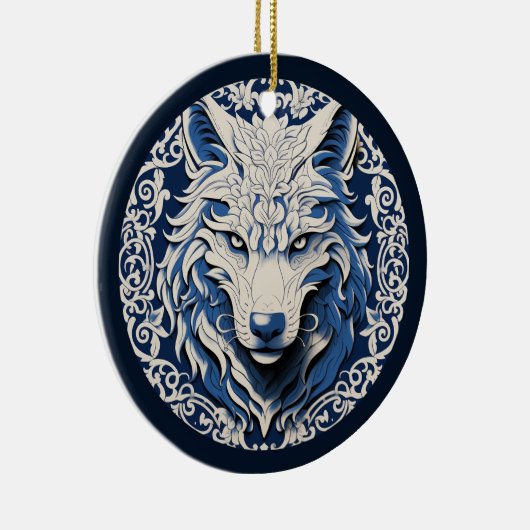 Nordic Wolf Ornament (Rechts)