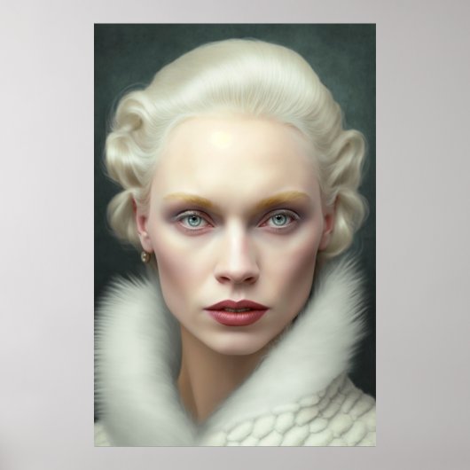 Nordic Woman Portrait Airborstel Poster (Voorkant)