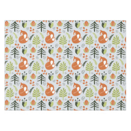 Nordic Woodland Fox Winter Kerstboom Tafelkleed