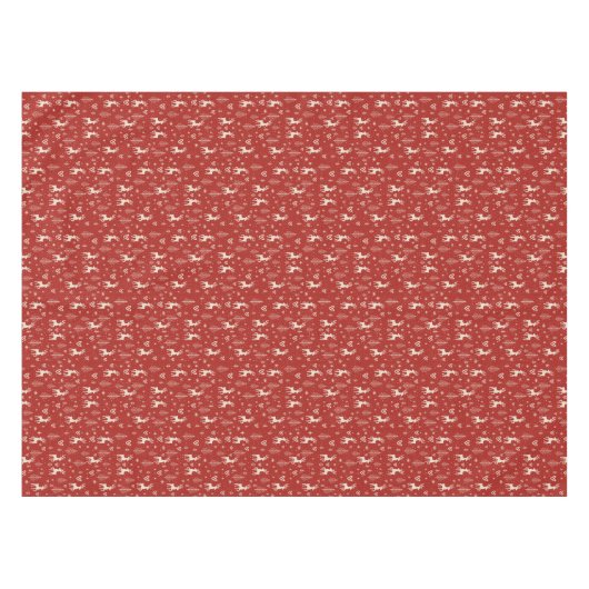 Nordic Yuletide Reindeer Tafelkleed (Voorkant (Horizontaal))