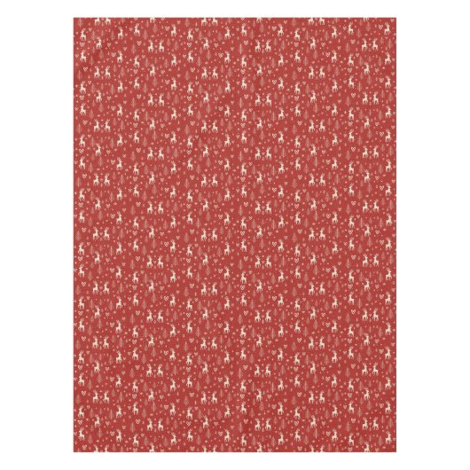 Nordic Yuletide Reindeer Tafelkleed (Voorkant)