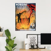 Nordini~ in Devils Hell  Magic Act Poster (Thuiskantoor)
