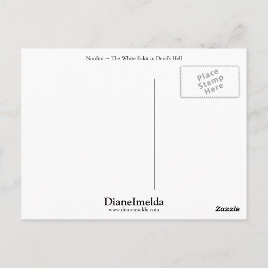 Nordini ~ The White Fakir in Devil's Hell Briefkaart (Achterkant)