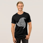 Nordische Triskelion Tri-Blend Shirt (Voorkant volledig)