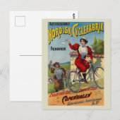 Nordisk Cyclefabrik Dutch Vintage Poster 1899 Briefkaart (Voorkant / Achterkant)