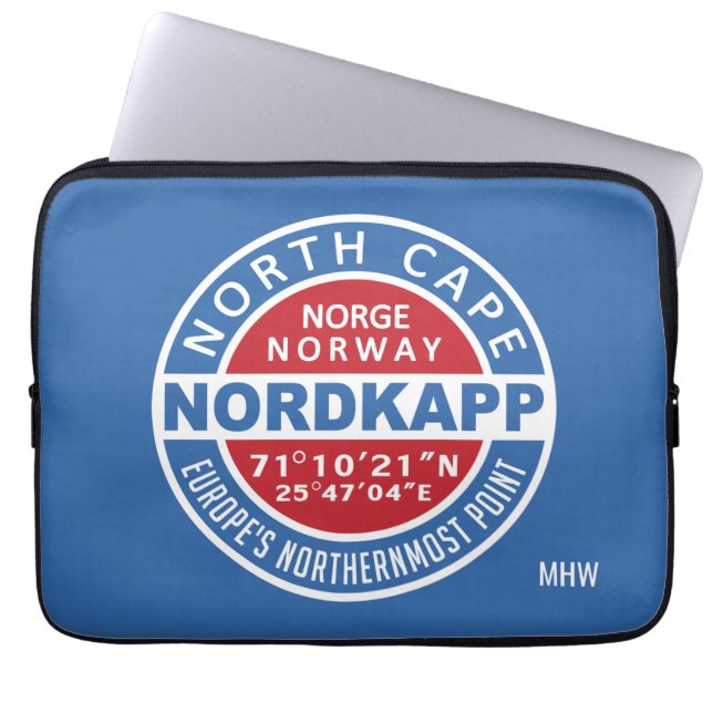 NORDKAPP Aangepaste monogram laptophoezen voor Noo Laptop Sleeve (Voorkant)