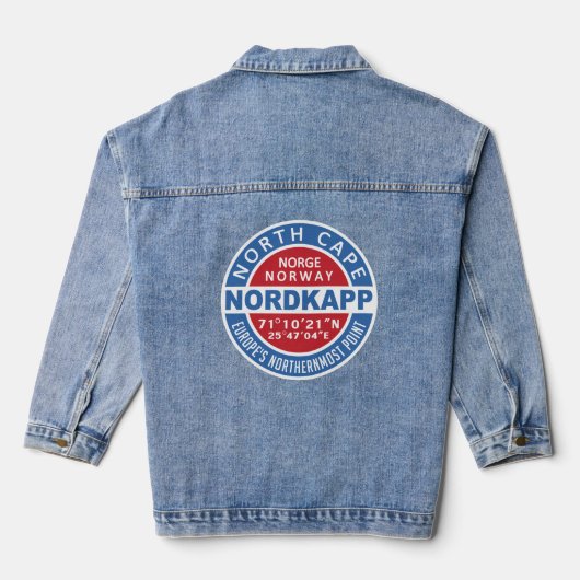 Nordkapp (Noordkaap) Noorwegen Denim Jacket (Achterkant)