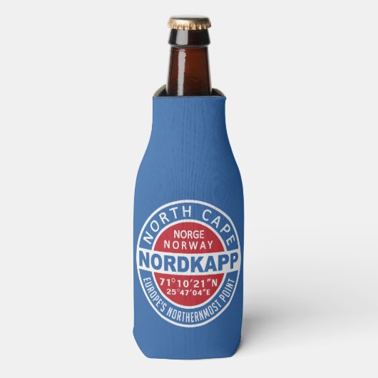 NORDKAPP Noorwegen aangepaste monogram fleskoeler Flesjeskoeler (Fles Voorkant)