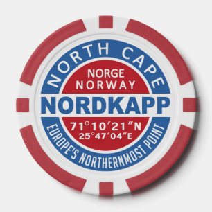 NORDKAPP Noorwegen aangepaste monogram poker chips