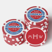 NORDKAPP Noorwegen aangepaste monogram poker chips (Opstapeling)