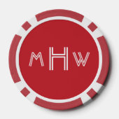 NORDKAPP Noorwegen aangepaste monogram poker chips (Achterkant)