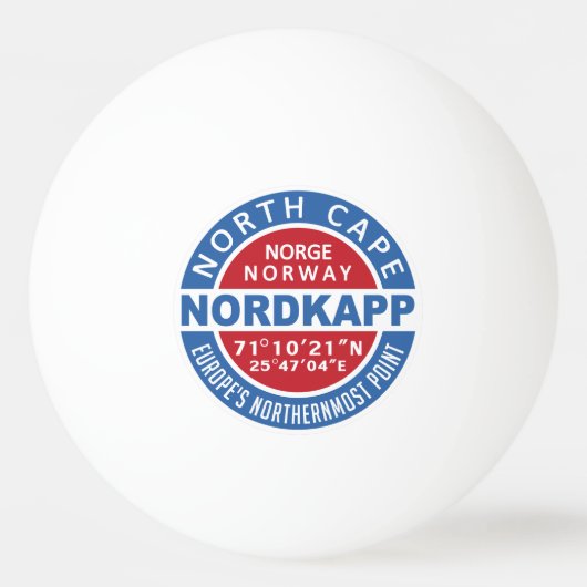 NORDKAPP Noorwegen aangepaste naam pingpongballen (Voorkant)