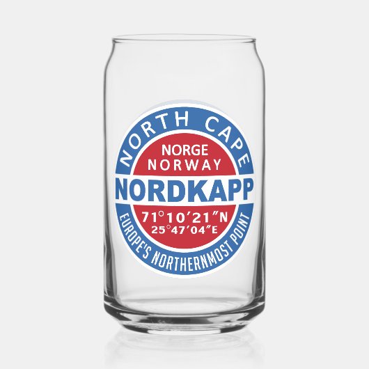 NORDKAPP Noorwegen Blikvorm Glas (Voorkant)
