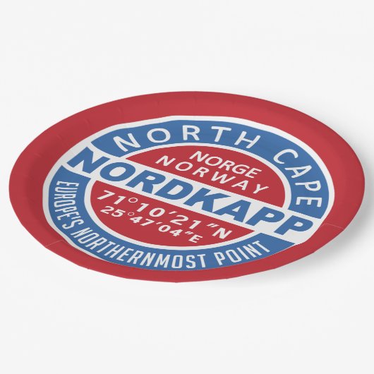 NORDKAPP Noorwegen — borden op papier Papieren Bordje (Gekanteld)