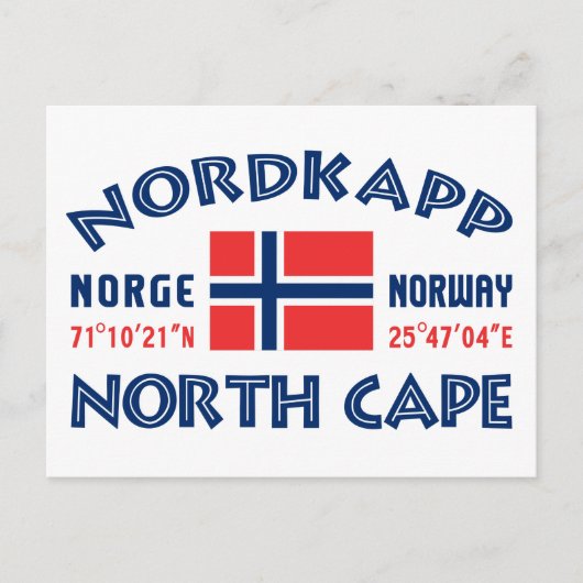 NORDKAPP Noorwegen briefkaart (Voorkant)