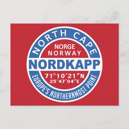 NORDKAPP Noorwegen briefkaart (Voorkant)
