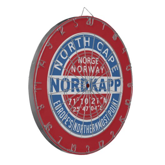 NORDKAPP Noorwegen Dartbord (Voorkant Links)