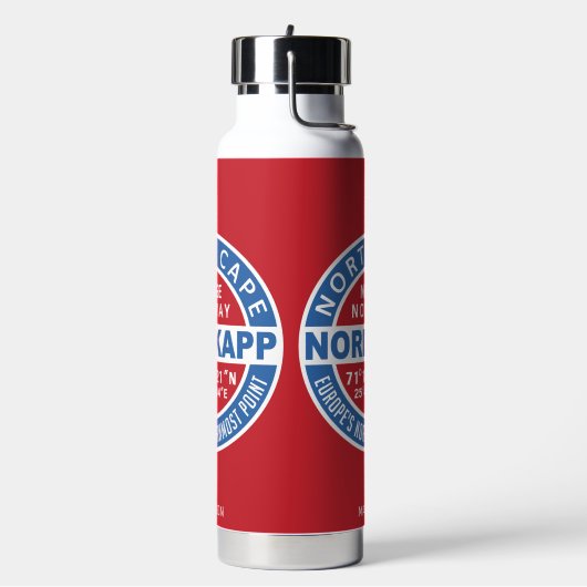 NORDKAPP Noorwegen — Douanenaam Waterfles (Links)