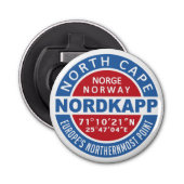 NORDKAPP Noorwegen flesopener Button Flesopener (Voorkant)
