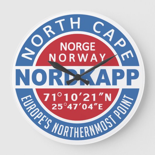 NORDKAPP Noorwegen Grote Klok (Voorkant)