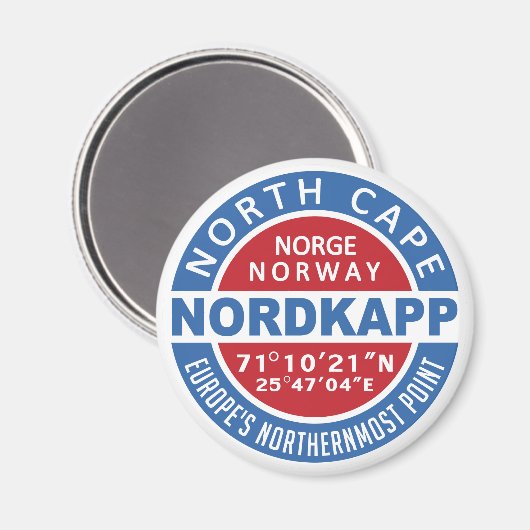 NORDKAPP Noorwegen magneet (Voorkant / Achterkant)